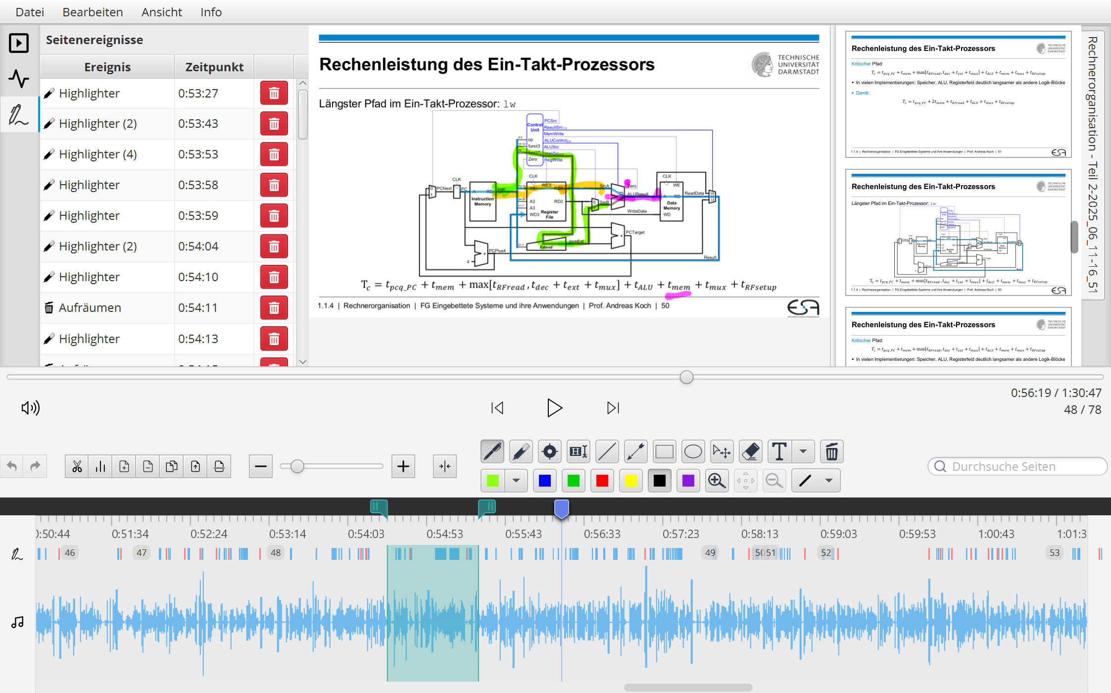 lectureEditor screenshot