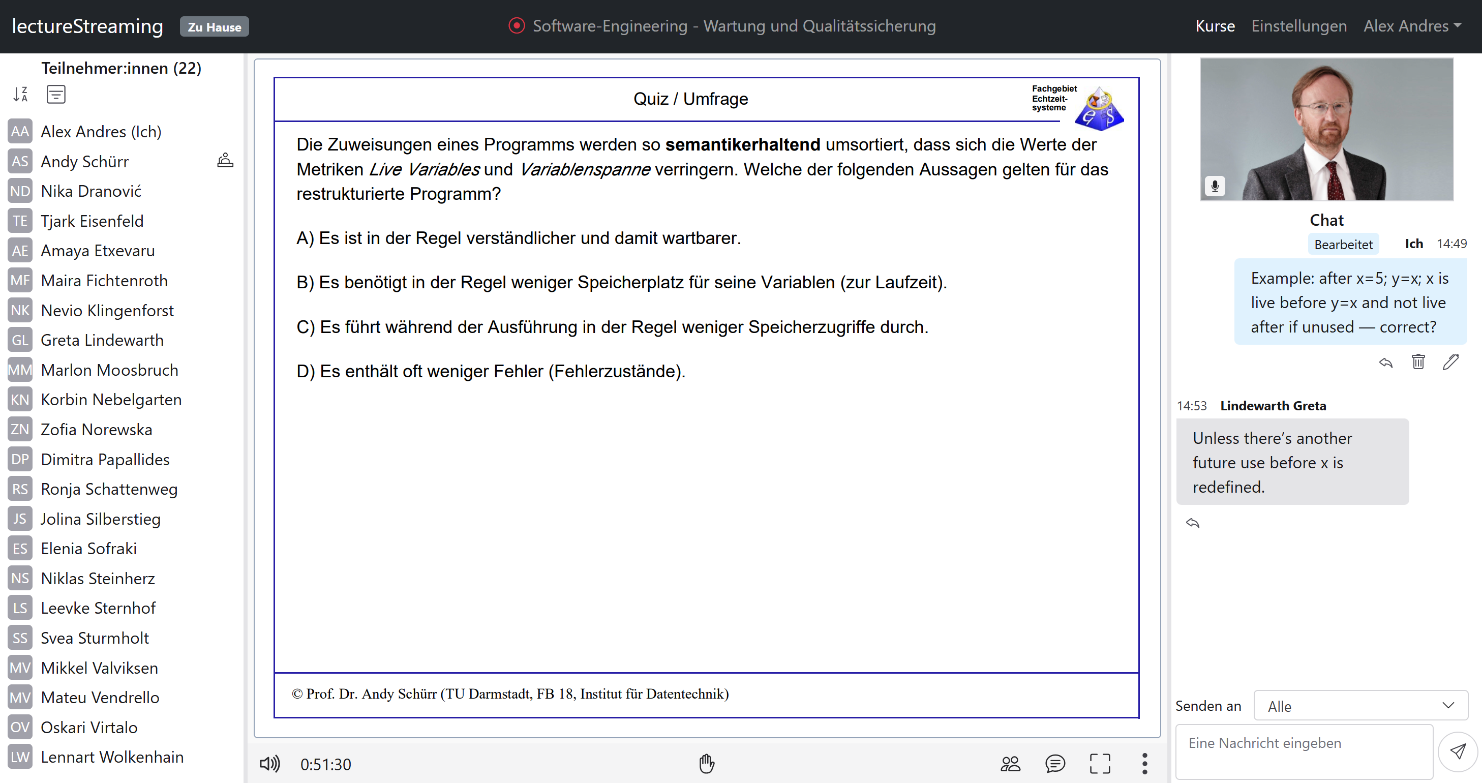 lectureStreaming desktop screenshot
